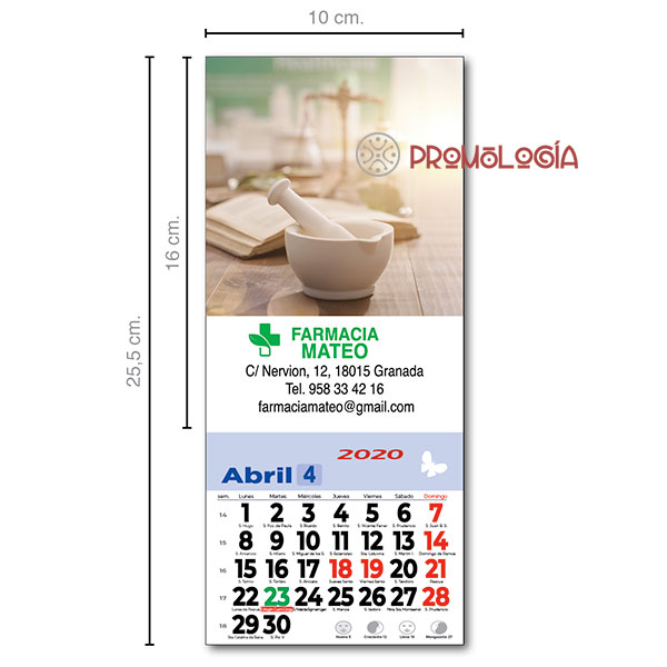 Calendario nevera con Imán Personalizado - Calendarios Promocionales