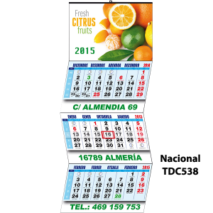 Almanaque pared promocional