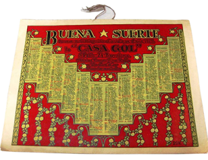 Calendario publicidad antiguo